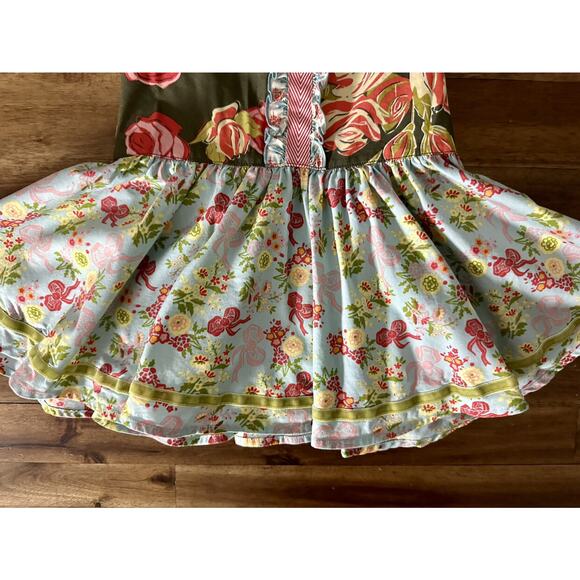 Matilda Jane Vintage Serendipity Blue Brown Floral Bowie Roundabout Halter Top 6 - Picture 4 of 10